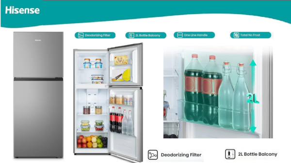 ⁦Hisense Refrigerator 264 Liter Model Rt264N4Dgn⁩ - الصورة ⁦3⁩