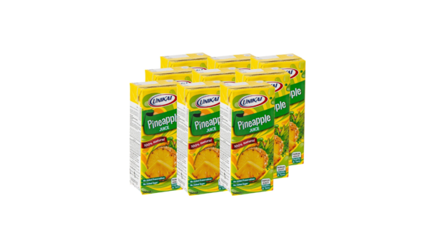 Unikai UHT 100% Pineapple Juice -No Added Sugar - UAE Pack (9X250Ml)